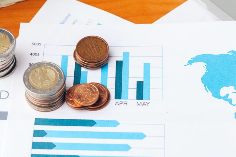 Financial concept, close up view of money on business background